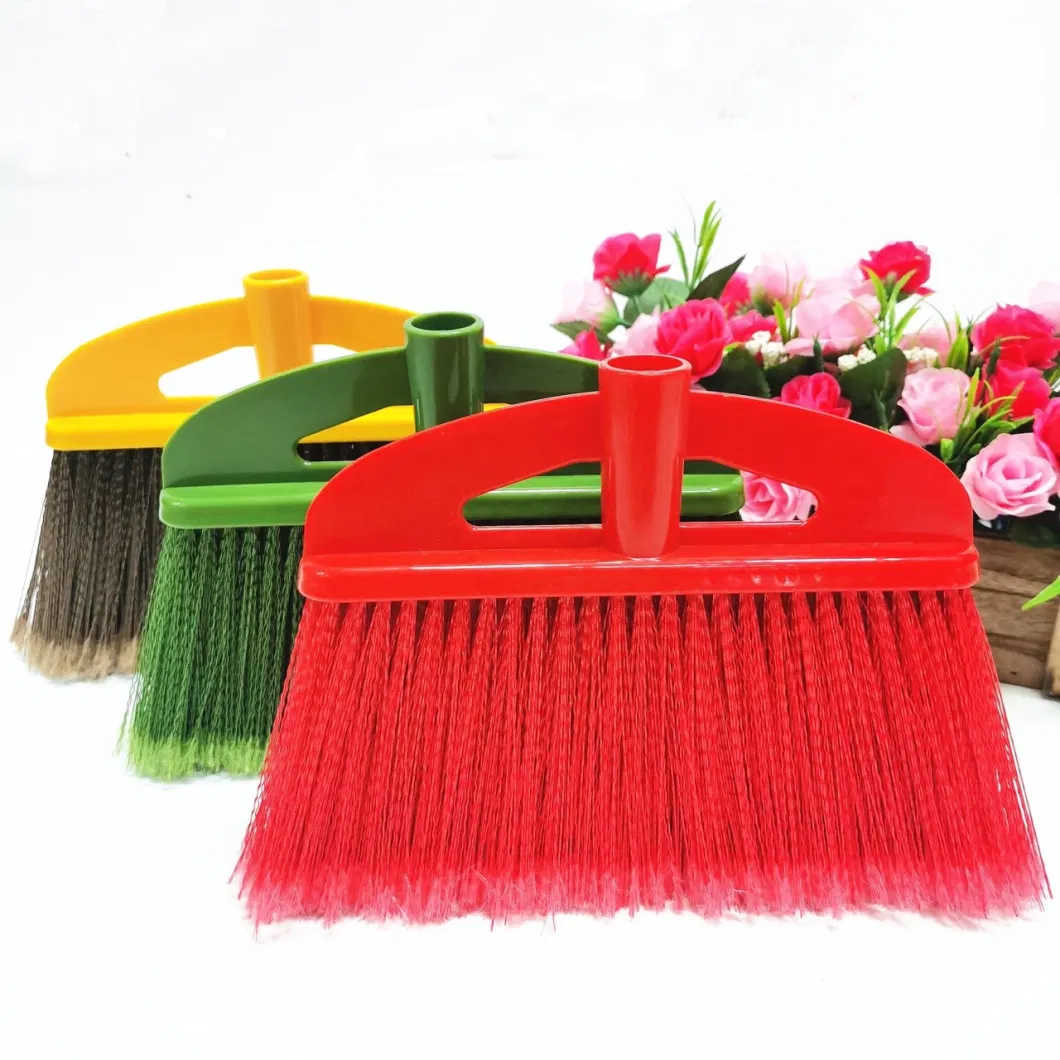 Factory Direct Sale Indoor Easy Clean More Color Green Plastic Head Broom