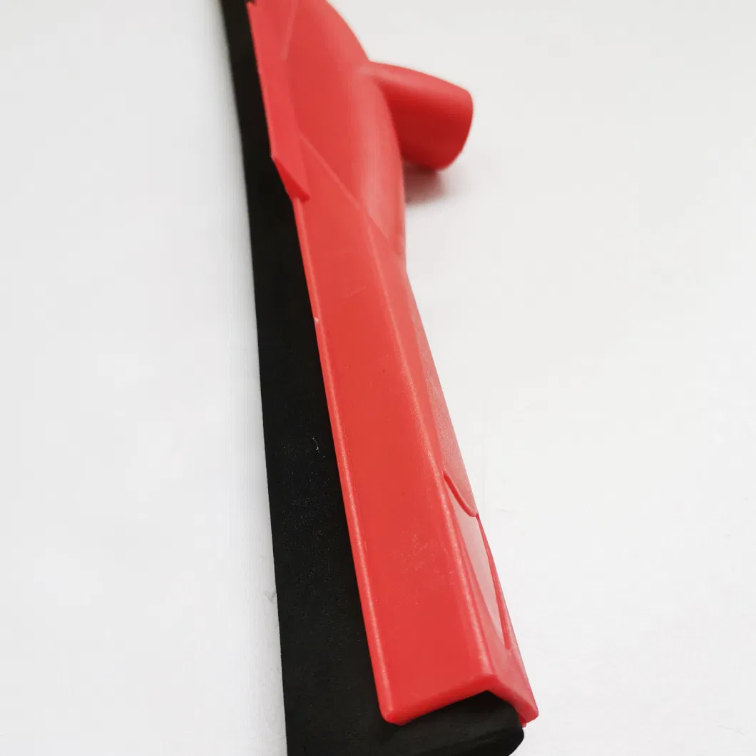 Commercial Plastic Professional Squeegee with Black Dual Moss Rubber