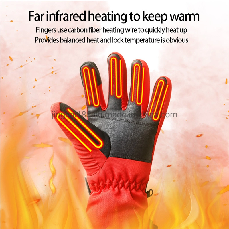 Winter 7.4V/DC Head Power Supply Electric Heating Warm Gloves Outdoor Riding Warm Gloves