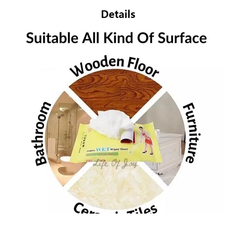Disposable Microfiber Electrostatic Floor Cloths for Flat Swivel Mop