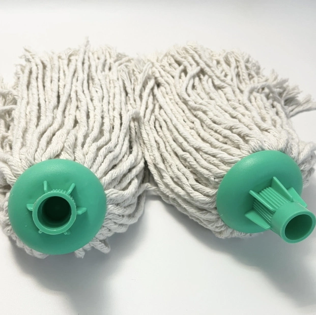 Mop Head Refill Factory Direct Supply Cotton White Wet Floor Cleaning Mop Use Aluminum Pole