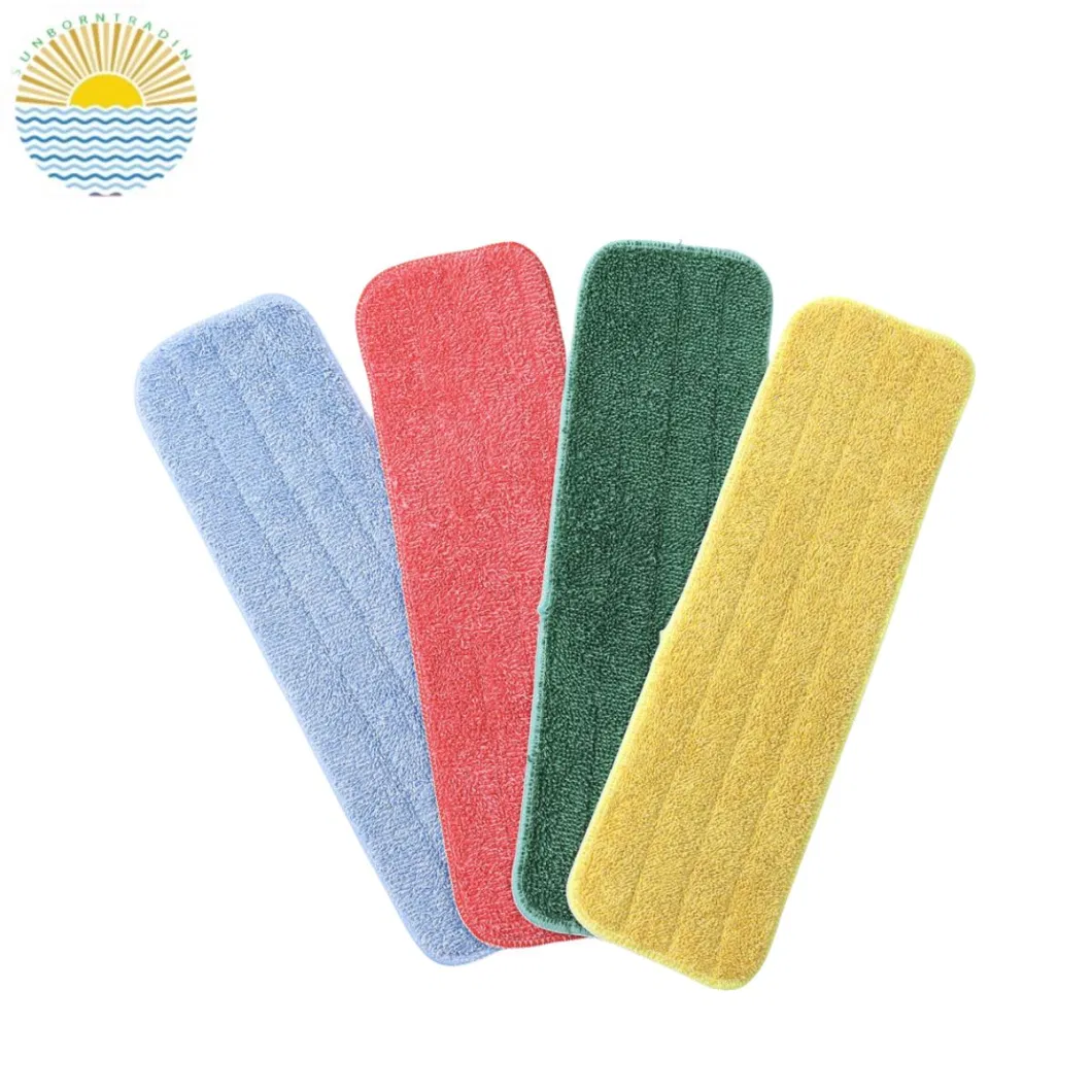 18&quot; 80%20% Economy Microfiber Clothes Hygiene Wet Mop Pads Strip Scrubber &amp; Canvas Pocket&amp; Sponge618&quot; 24&quot; Cleaning Clothes Refill Frange