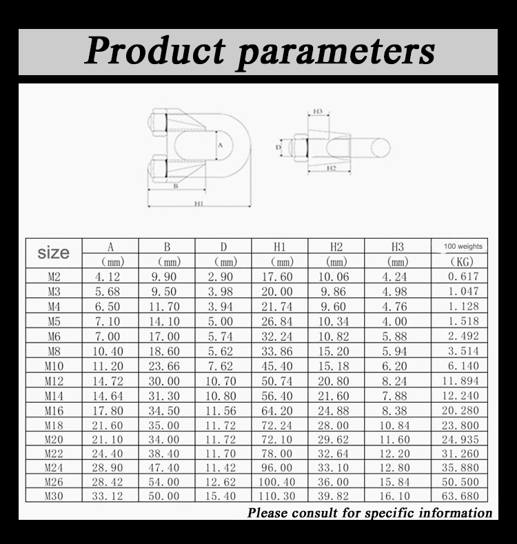 Factory Price 304 Stainless Steel Wire Rope Clips Card Head