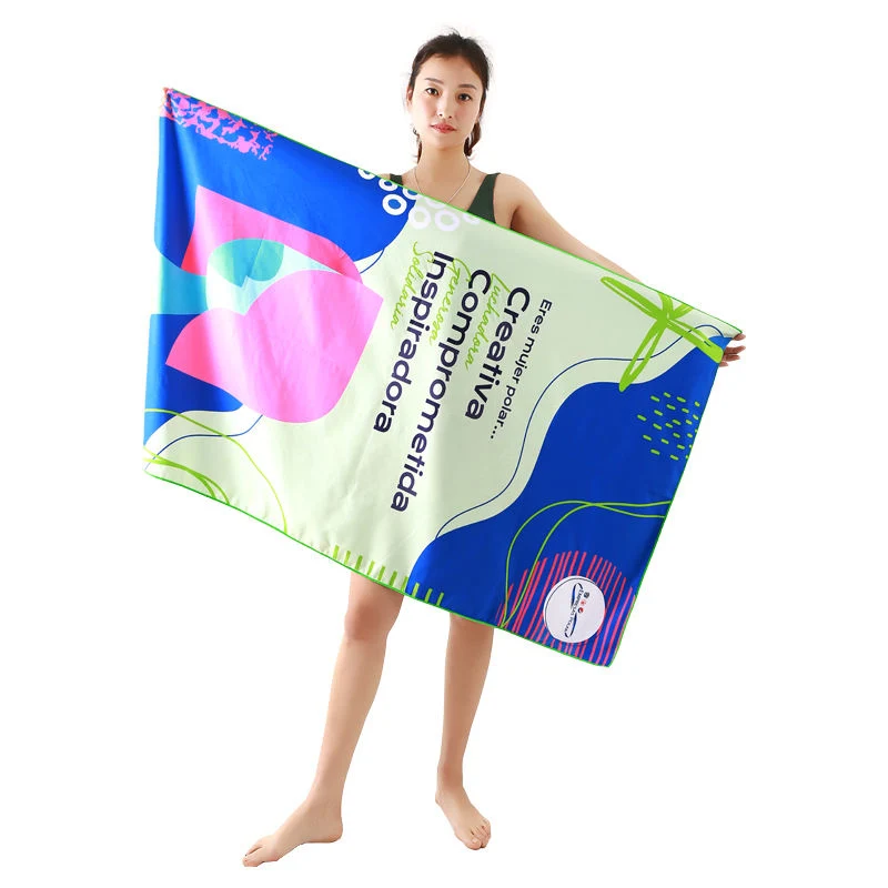 Quick Dry Sand Free Heat Transfer Print Microfibre Suede Swimming Pool Summer Towel Wholesale Sublimation Microfiber Beach Towel