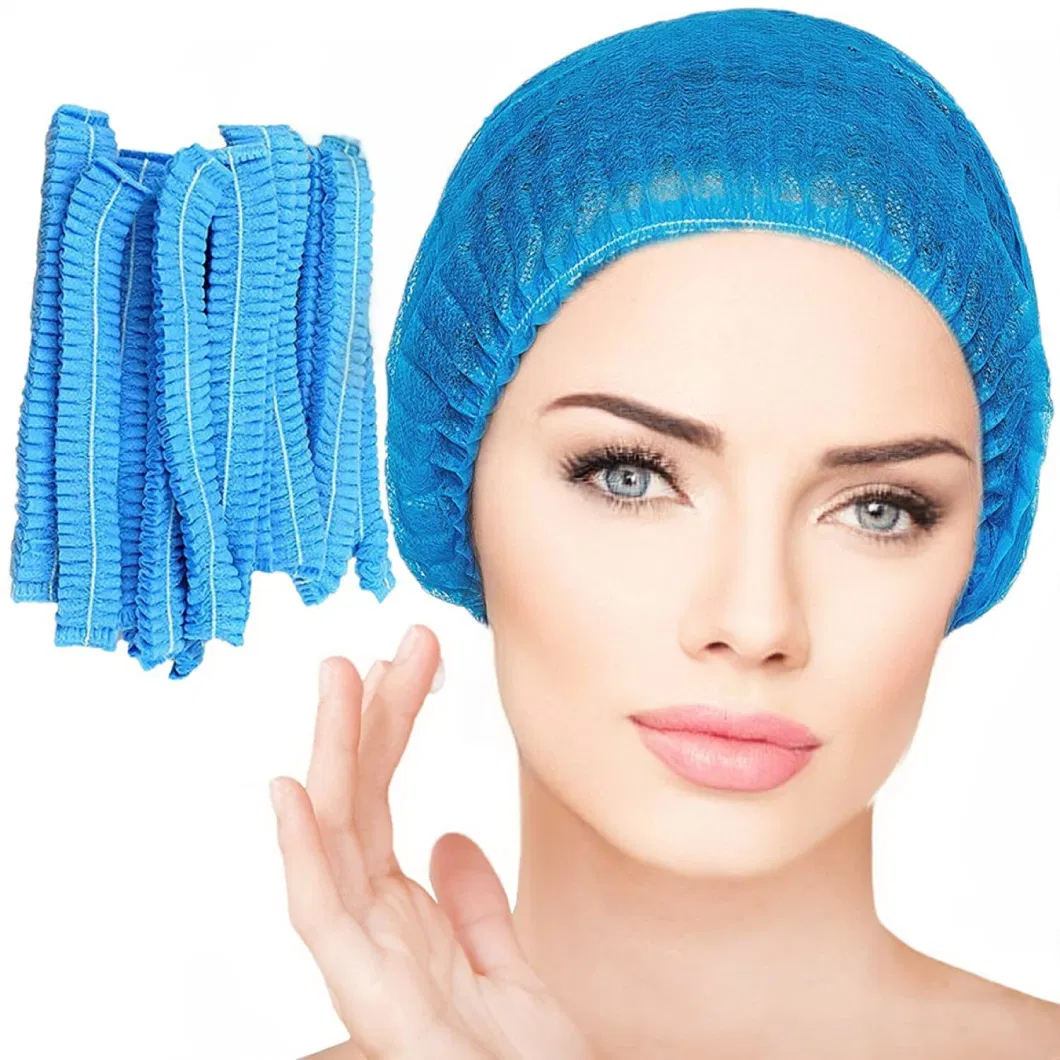 100PCS Disposable Hair Head Covers Net Bouffant Hats Kitchen Industrial