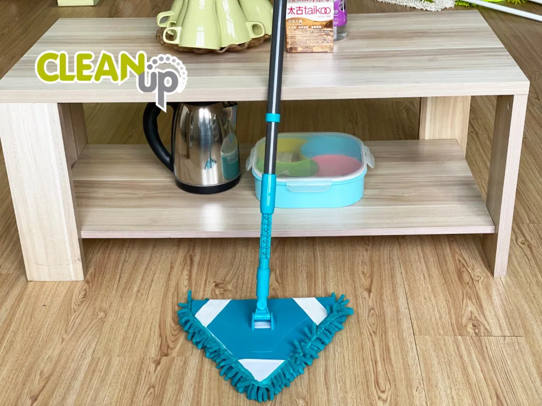 Cleaning Tool Triangle Chenill Cloth Plastic Head Cleaning Floor Flat Mop