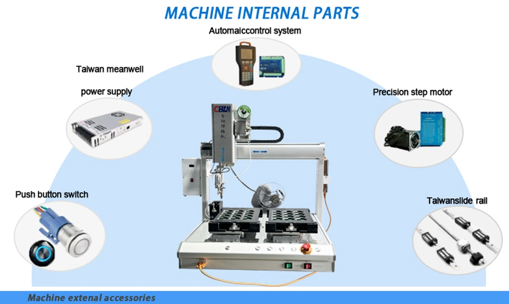 Ra Automatic Robotic Spot Soldering Station with 360-Degree Rotating Head