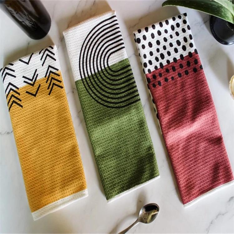 Microfiber Waffle Towel Golf Towel Creative Tea Towel