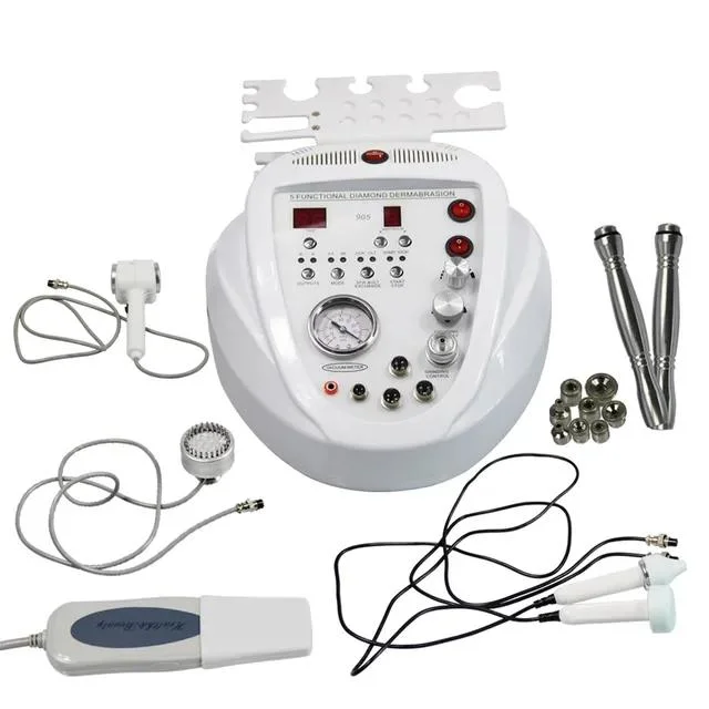 CE Approved 5 in 1 Diamond Head Microdermabrasion Facial Beauty Treatment Machine