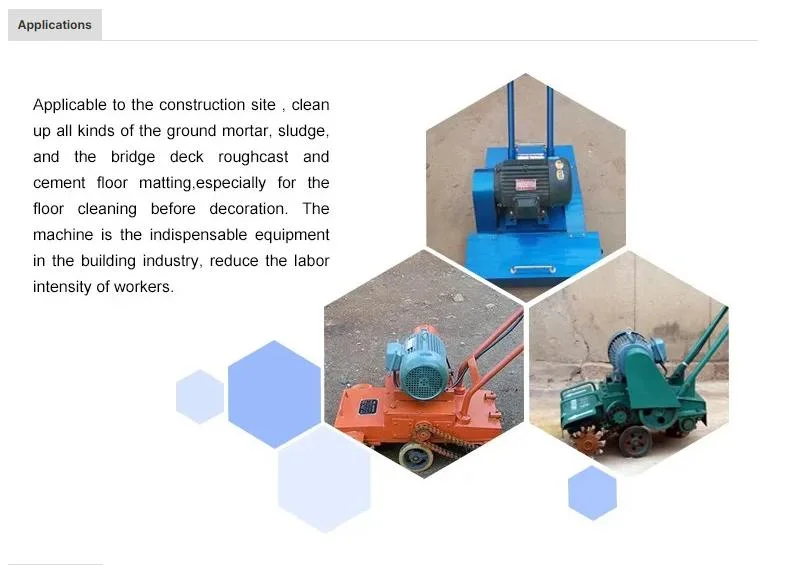 Concrete Cleaning Machine Construction Equipments Road Slag Removing Machine Floor Sweeper