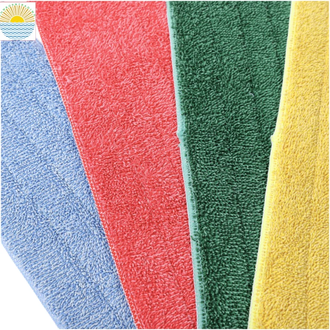 18&quot; 80%20% Economy Microfiber Clothes Hygiene Wet Mop Pads Strip Scrubber &amp; Canvas Pocket&amp; Sponge618&quot; 24&quot; Cleaning Clothes Refill Frange