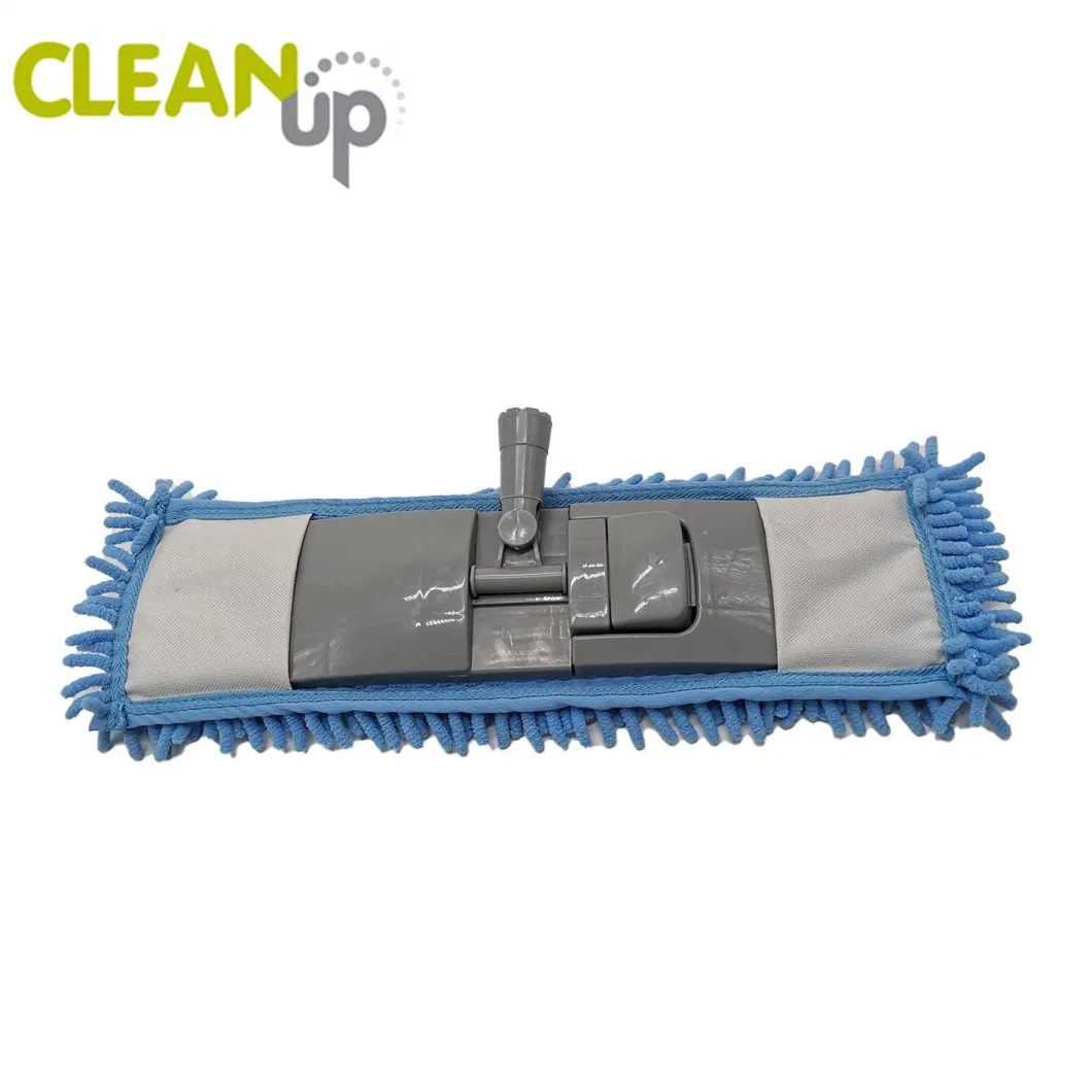 Chenille Microfiber Flat Mop Floor Cleaning Mop, Wet Dry Used Mop Household Dust Mop, Manufacturer Customize Colors with Telescopic Handle