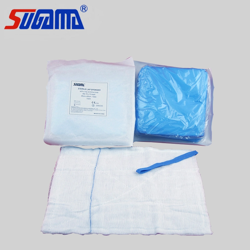 Medical Surgical Sterile Lap Sponges with X Ray and Blue Loop