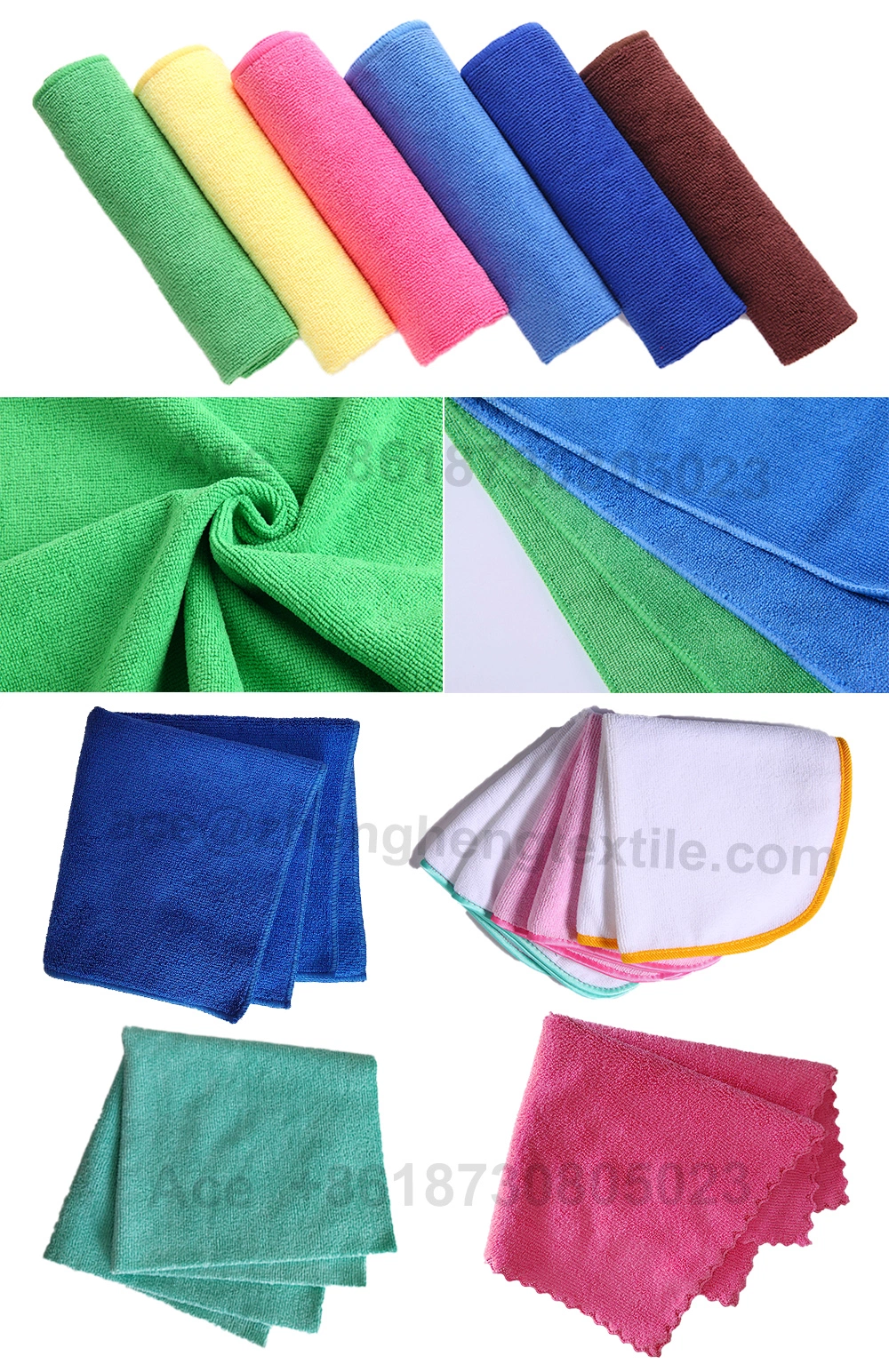 40*40cm 320GSM Overlocked Multiple Cleaning Standard Warp Knitting Microfiber Cloth for Auto Detailing Drying Buffing Waxing Polishing Dusting