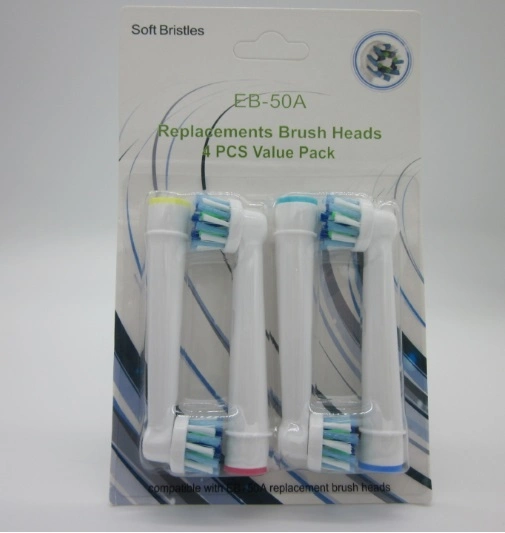 Rotating Round Replacement Heads DuPont Bristle Electric Toothbrush Head