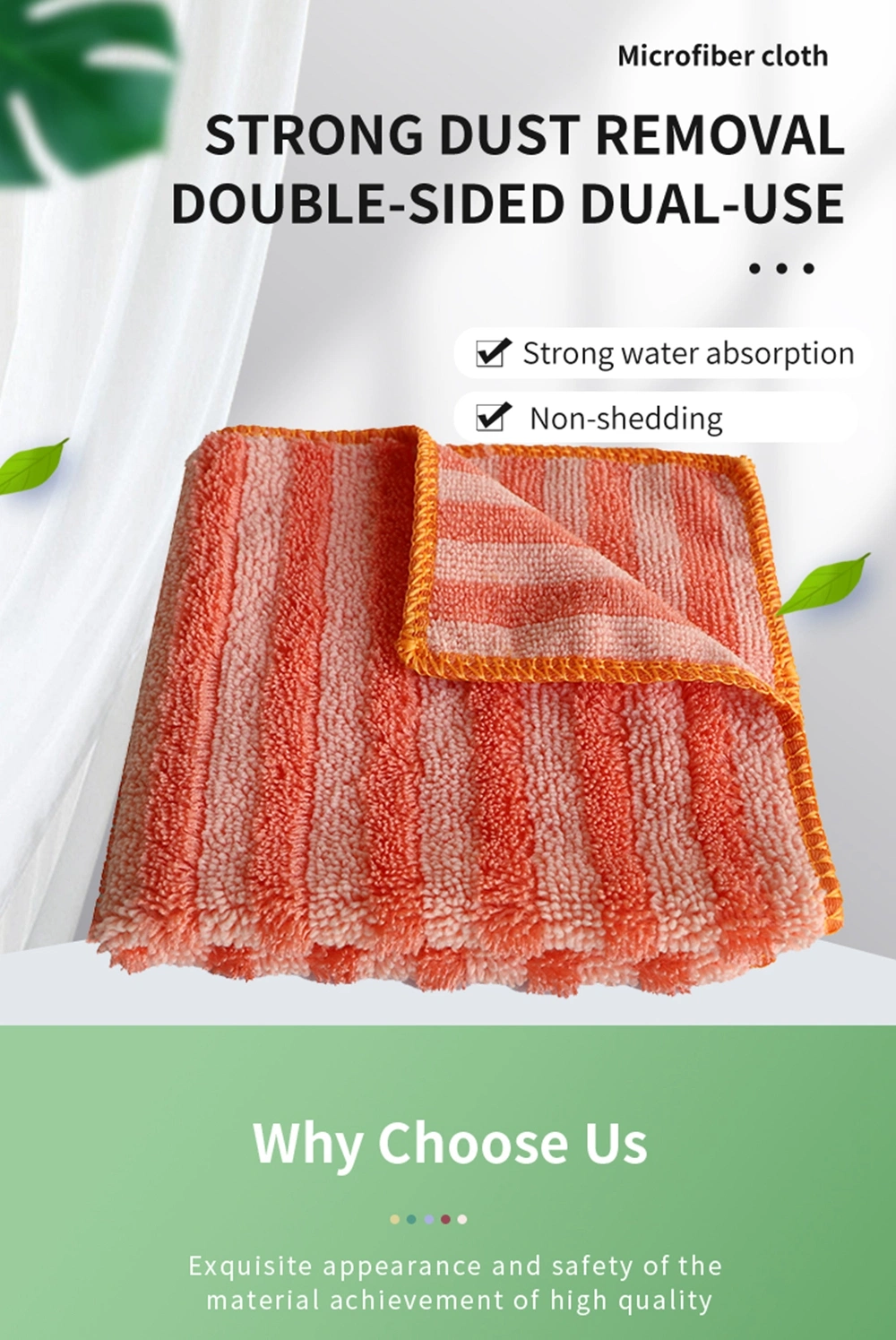 Stripe Car Cloth of Microfiber Nanoscale Cleaning Cloth for Home and Car Cleaning Cloth Microfiber Absorbent Magic Cleaning Cloth