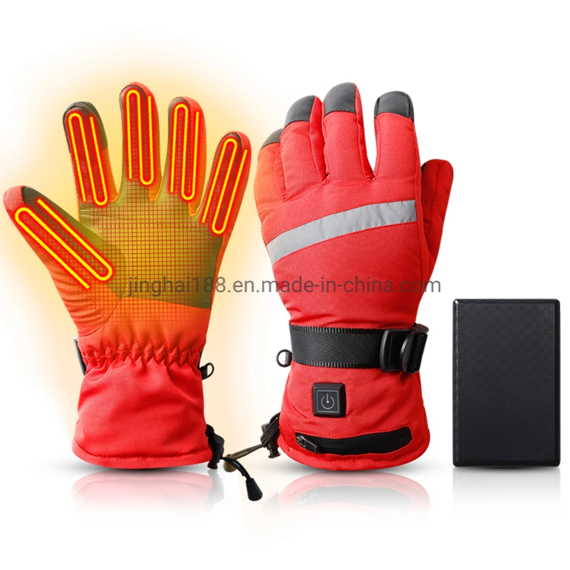 Winter 7.4V/DC Head Power Supply Electric Heating Warm Gloves Outdoor Riding Warm Gloves