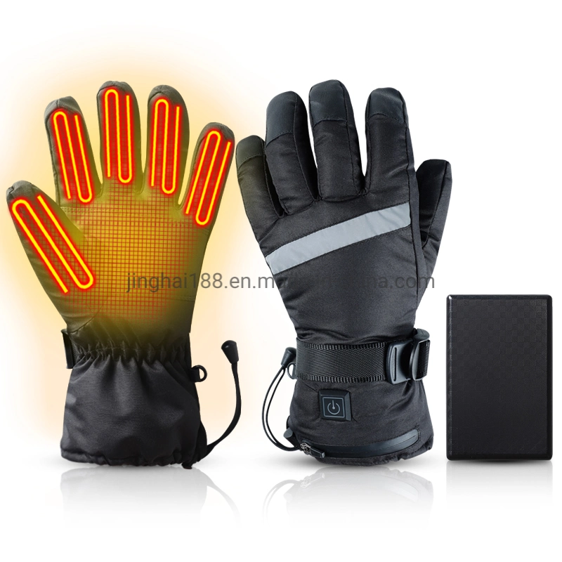 Winter 7.4V/DC Head Power Supply Electric Heating Warm Gloves Outdoor Riding Warm Gloves