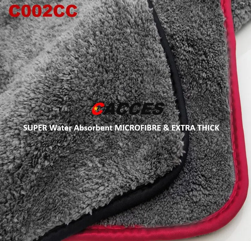 Microfibre Cleaning Cloth 3 Pack for Car,Motorcycle,Bike,Boat,Ship,Train,Plane,Household Drying,Detailing,Polishing,Cleaning,Wash, Anthracite Super Soft Thick