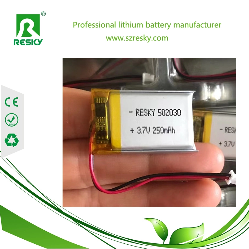 Rechargeable Lithium 102530 3.7V 700mAh Li-Polymer Battery for Head Light