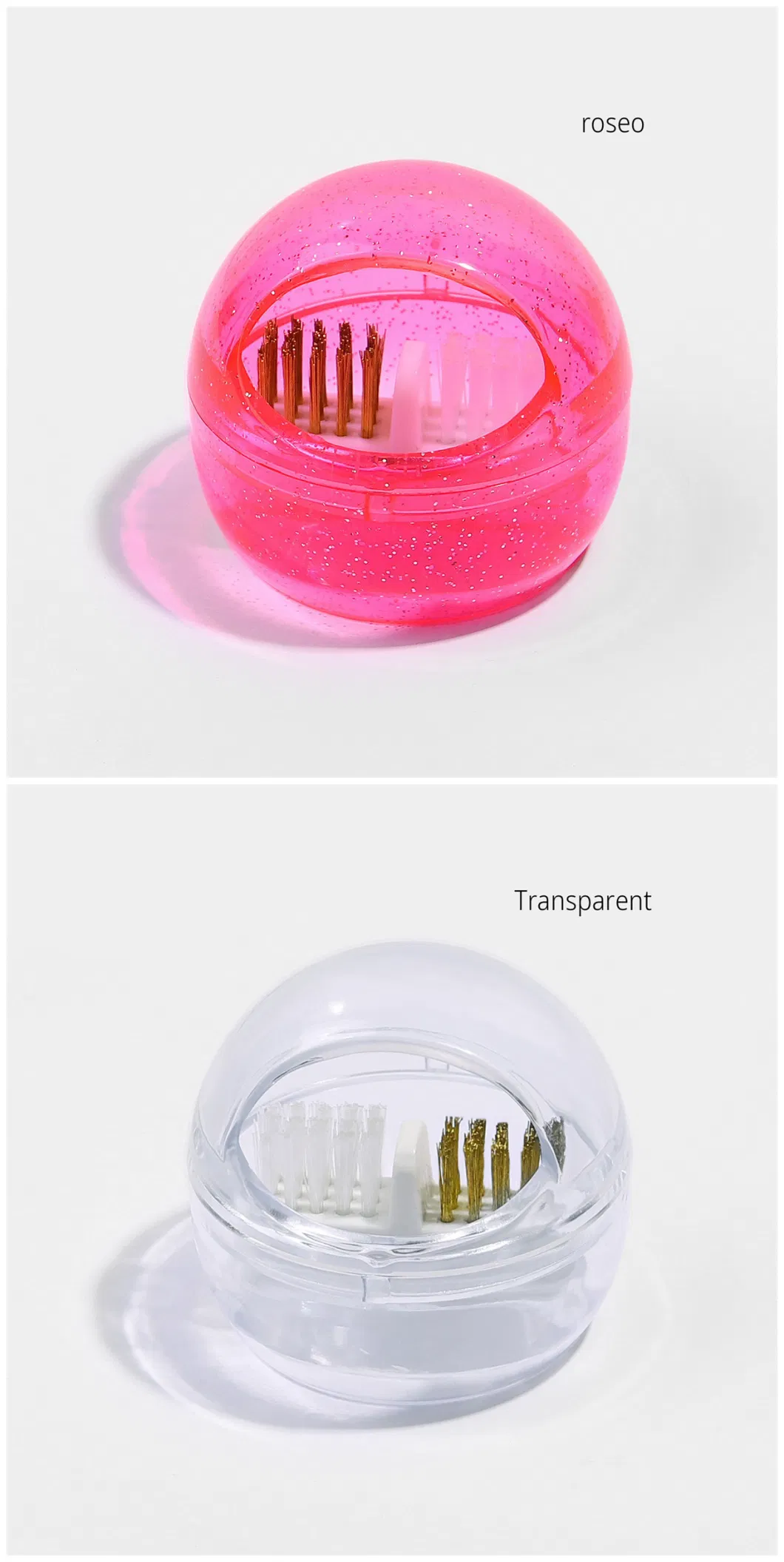 New Nail Polishing Head Cleaner Detachable Soft and Hard Steel Wire Polishing Head with Brush Cleaning Box
