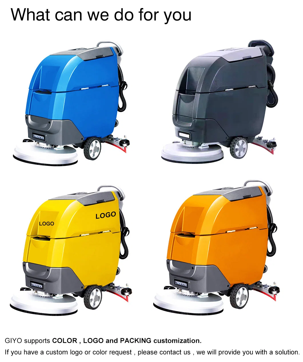 Industrial Battery Powered Cleaning Machine Single Disc Electric Walk Behind Floor Scrubber