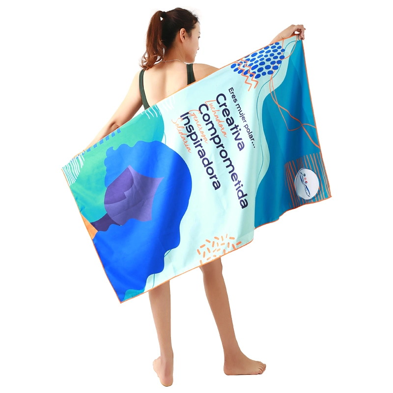 Quick Dry Sand Free Heat Transfer Print Microfibre Suede Swimming Pool Summer Towel Wholesale Sublimation Microfiber Beach Towel