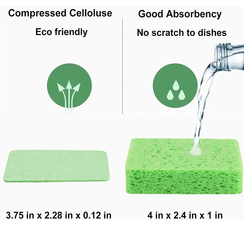 Esun Eco Dish Sponge Compressed Biodegradable Cellulose Sponge for Kitchen