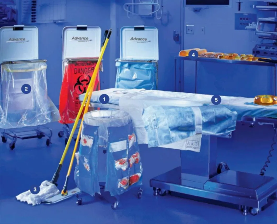 O. R. Surgical Turnover Kit Contain Disposable Linens, Bags and Mop Heads