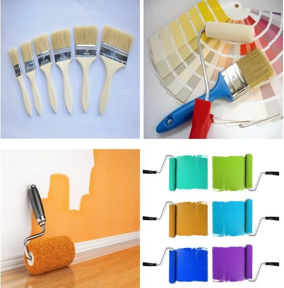 Scrubbing Paint Brush Set Nylon Hair Flat Head Acrylic Painting Art Supplies