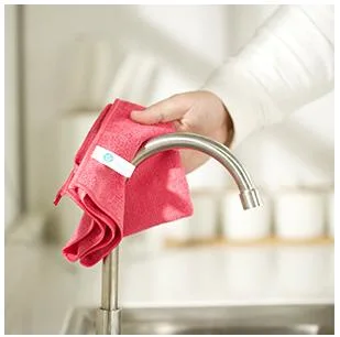 300GSM 40X40cm Red Microfiber Cloth for Kitchen Cleaning Cloth Made of Microfibre Fabrics
