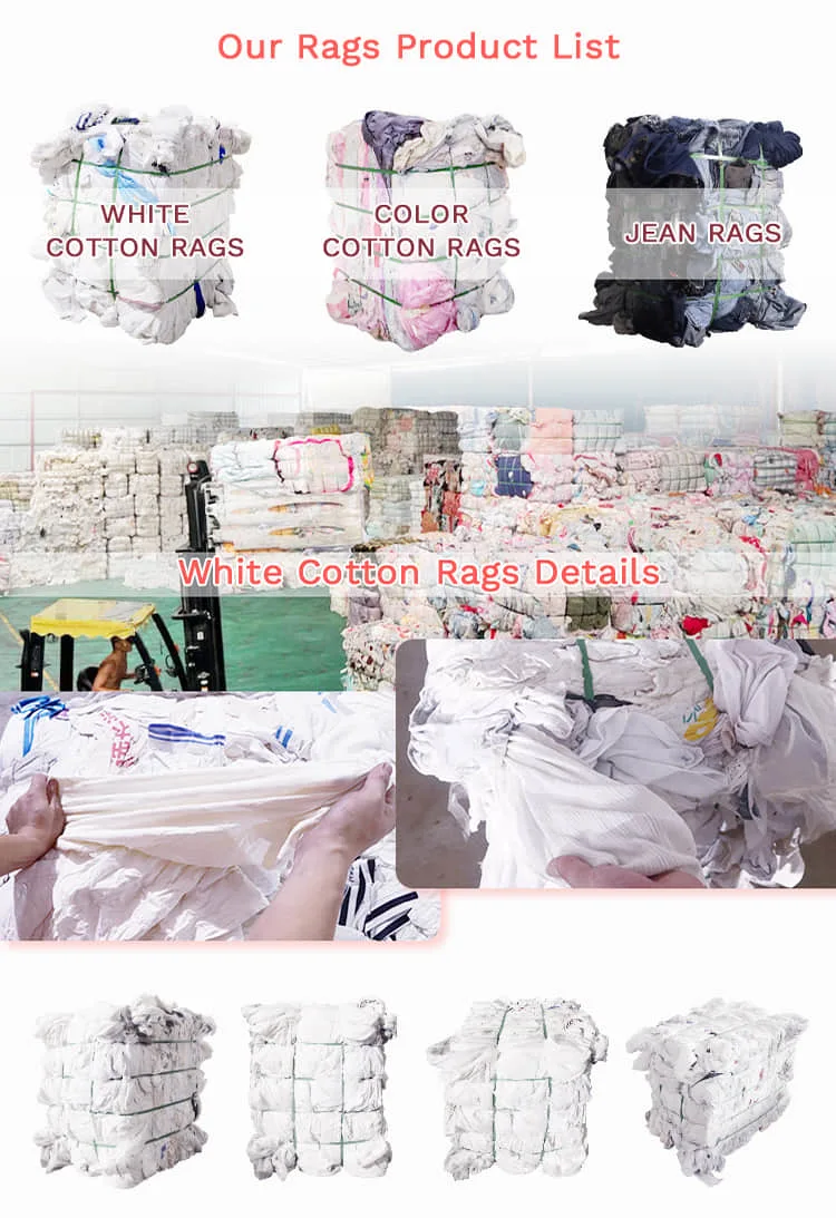 Colorful Mixed Cotton Rags Industrial Cleaning Cloths Rags