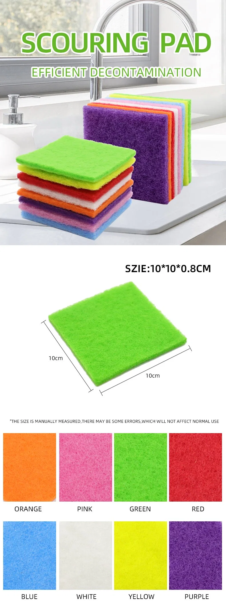 5 in 1 Scourer Dish Pad Cloth Cleaning Wiper Rags for Kitchen Towels Strong