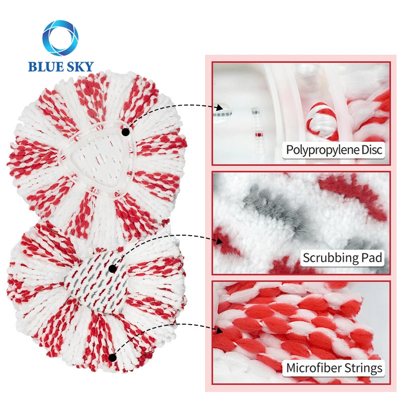 Washable Ultra-Fine Fiber Mop Heads Replacement for Viledas O-Cedar Easy Wring Spin Mop Microfiber Spin Mop Refills