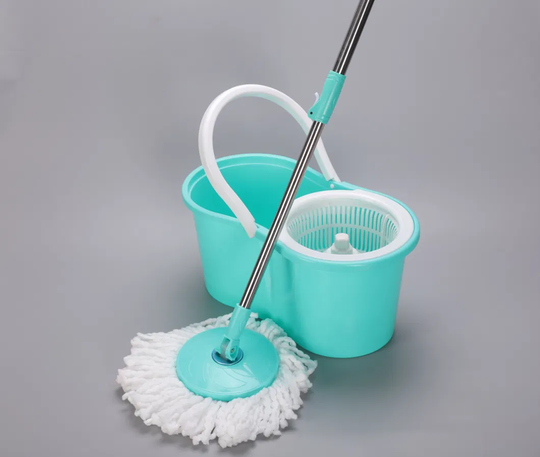 Magic Spin 360 Microfiber Mop with Head Refill and Stainless Twisted Pole Bucket