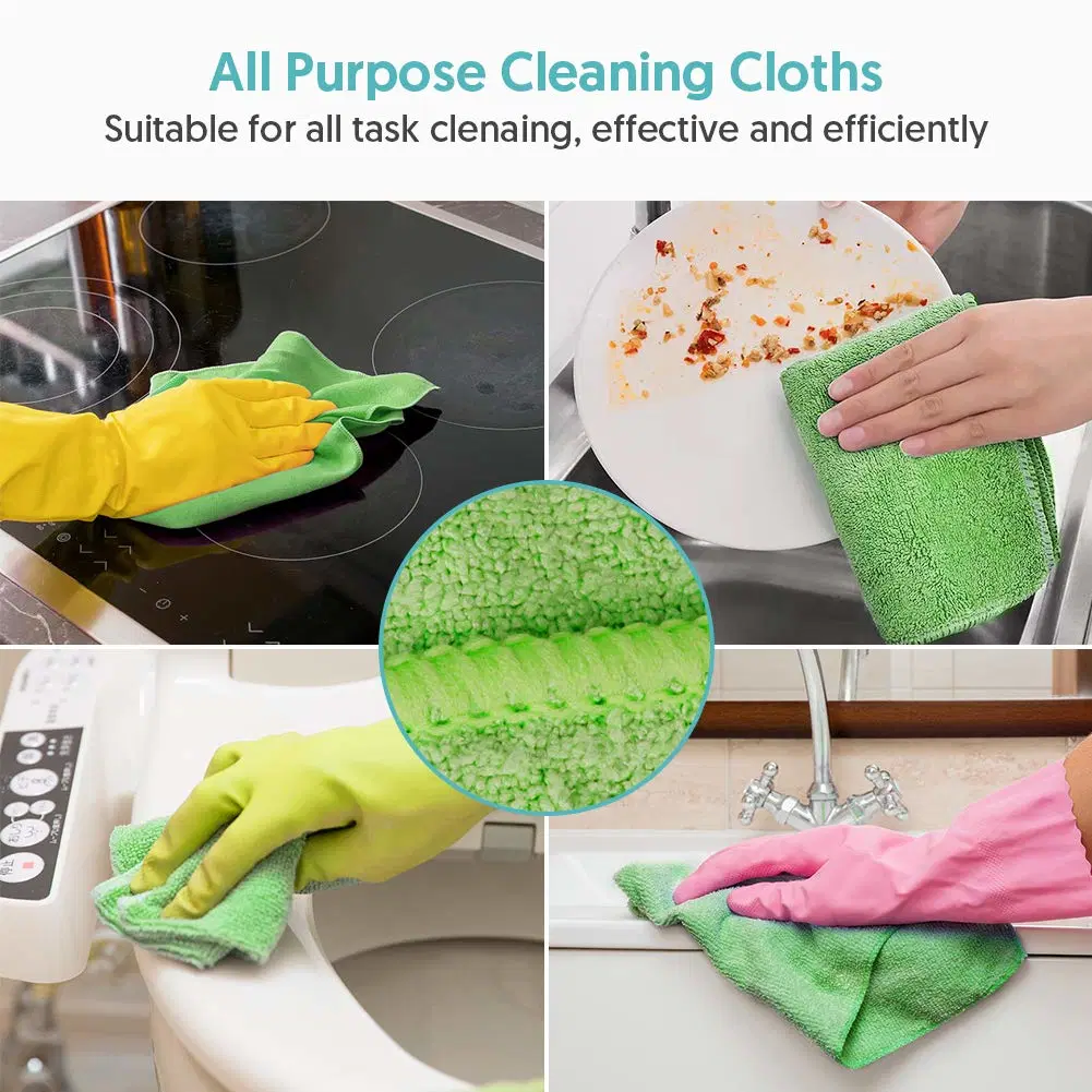 House Kitchen Windows Reusable Dish Glass Floor Polish Dust Microfiber Cleaning Cloth