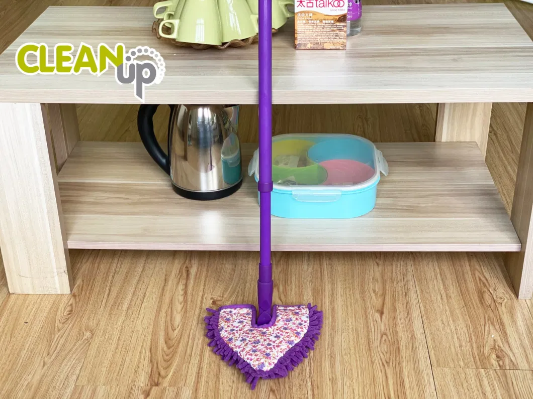 Cleaning Tool Triangle Chenill Cloth Plastic Head Cleaning Floor Flat Mop