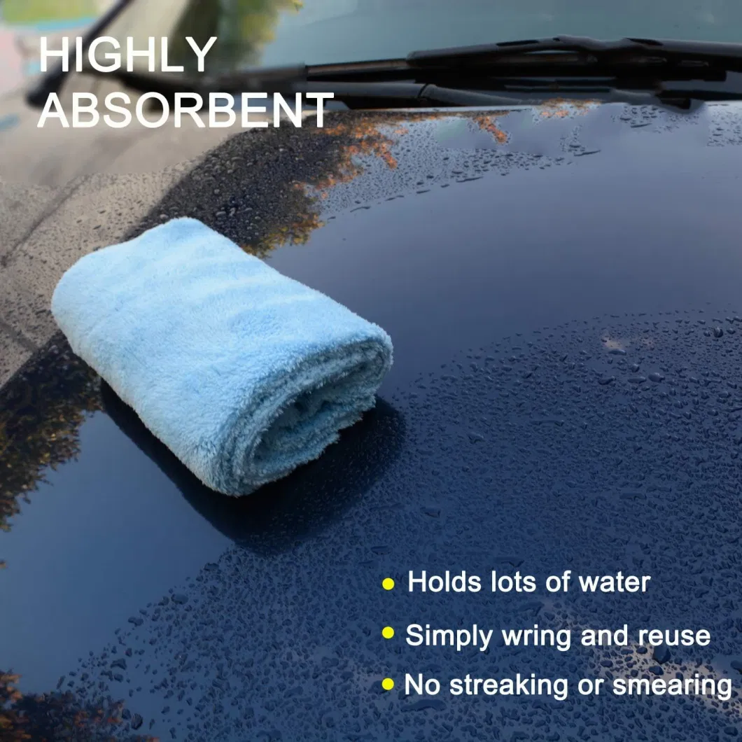 450 GSM Microfiber Towels for Cars, Car Drying Wash Detailing Buffing Polishing Towel with Plush Edgeless Microfiber Cloth