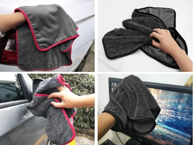 600GSM 1600GSM Twisted Towel Absorbent Car Detailing Towel Microfiber Quick Dry Car Wash Towel