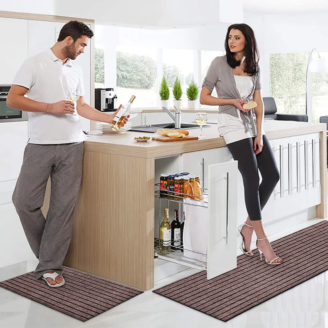 Water Absorption Indoor PVC Rug Door Mat for House Kitchen Mat