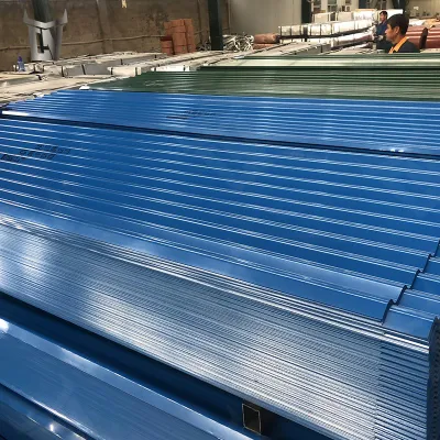 Cheapest GB Color Coated Corrugated Industrial Sheet Metal for Pourede Concrete Roof