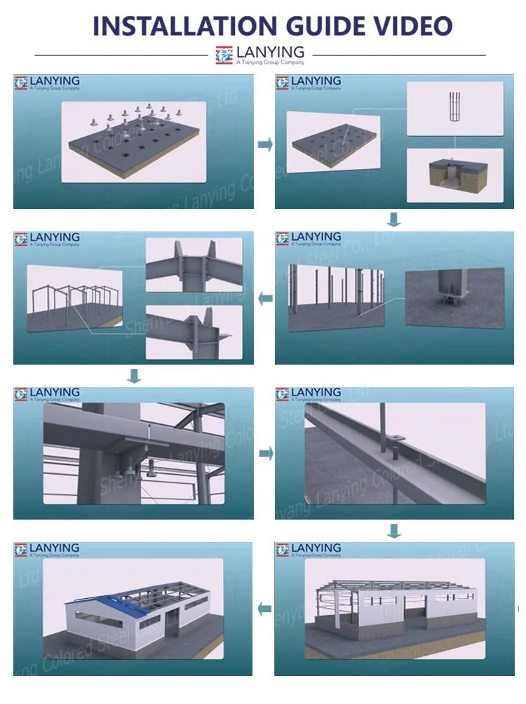 Light Steel Prefab Warehouse Metal Steel Structure Warehouse Hanger Building