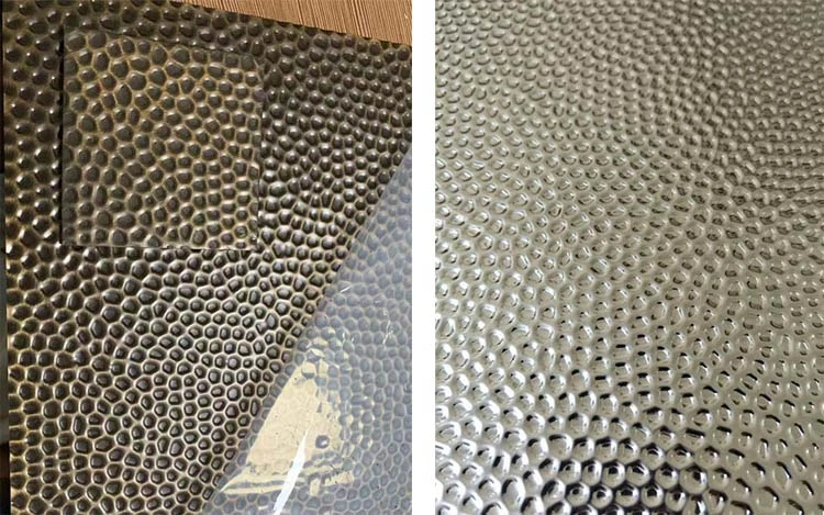 304 2b Ba Surface Sliver Color Stamped Finish Small Honeycomb Texture 16 Gauge Ss Sheet Metal