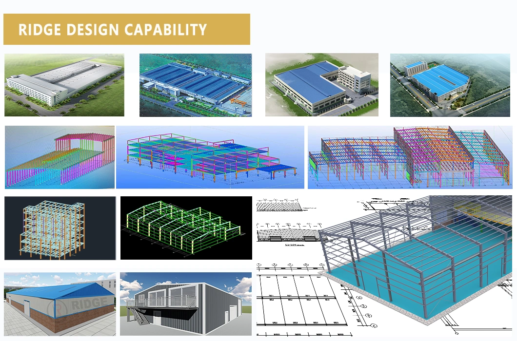 Portal Frame Steel Structure Prefabricated Metal Airplane Construction