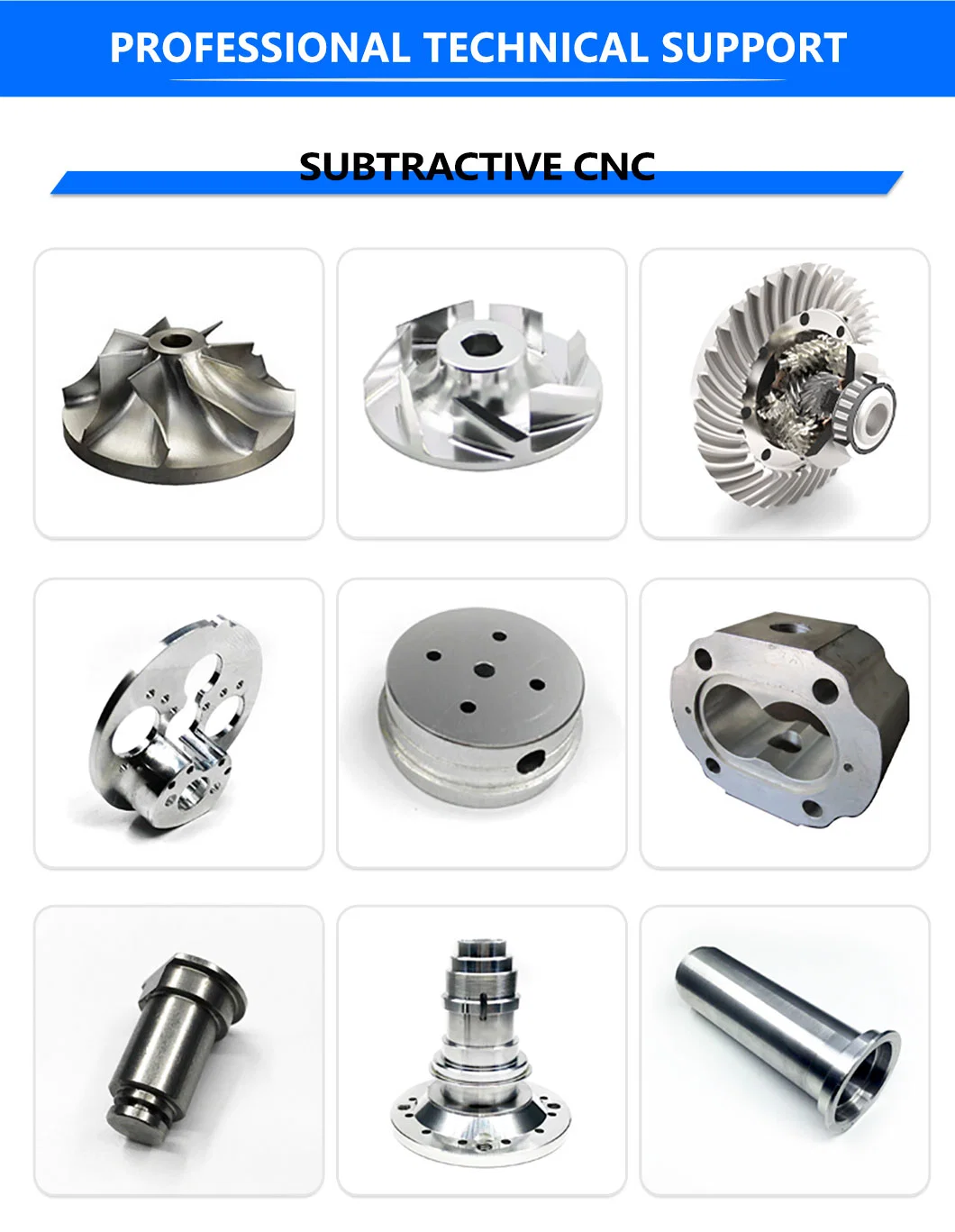 Customized 3 4 5 Axis CNC Precision Processing Turning Milling Metal Parts