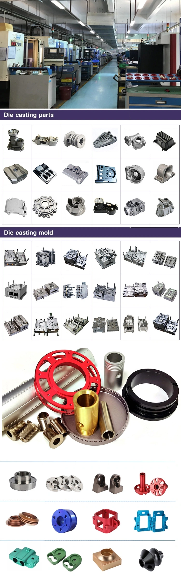 China Foundry Precise Machine Mold Cast Aluminum Brass Copper Zinc Magnesium Metal Die Casting Parts