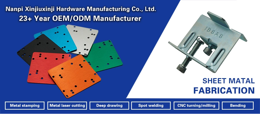 OEM Hardware Factory Custom Sheet Metal Fabrication Anodized Small Metal Stamping Parts