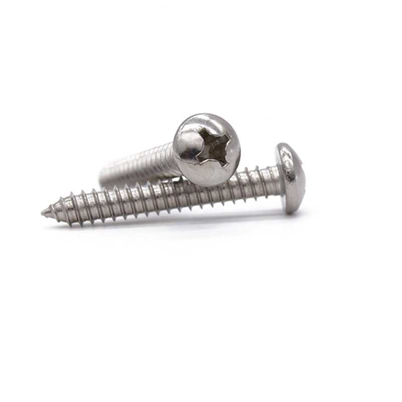 Pwa PWB M6*10 mm Pb PA Carbon Steel White Zinc Plated Stainless Steel 304 316 Pan Head Phil Recessed Metal Sheet Screw