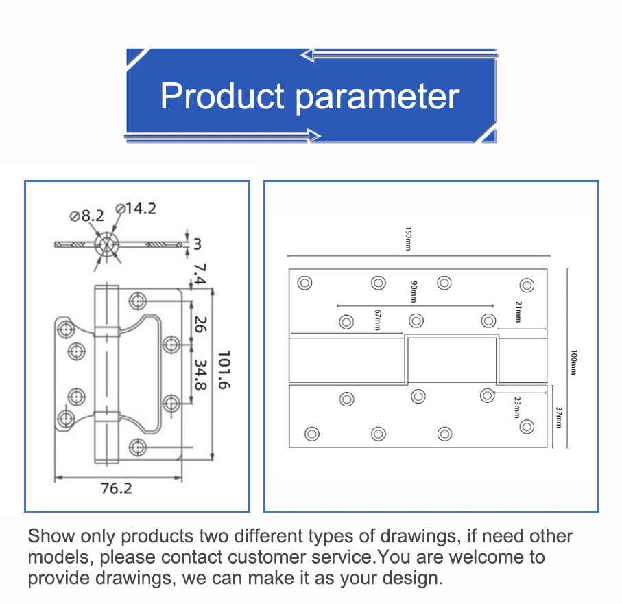 Stainless Steel Sheet Metal Fabrication Stamping Door/Window Hinges with Galvanizing 90%off