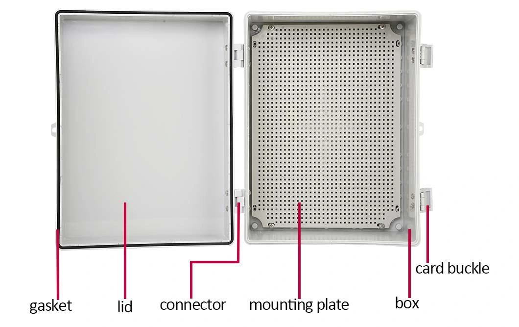 ABS Plastics Photovoltaic Circuit Electrical Box 500*400*200mm IP65 Plastic Distribution Box